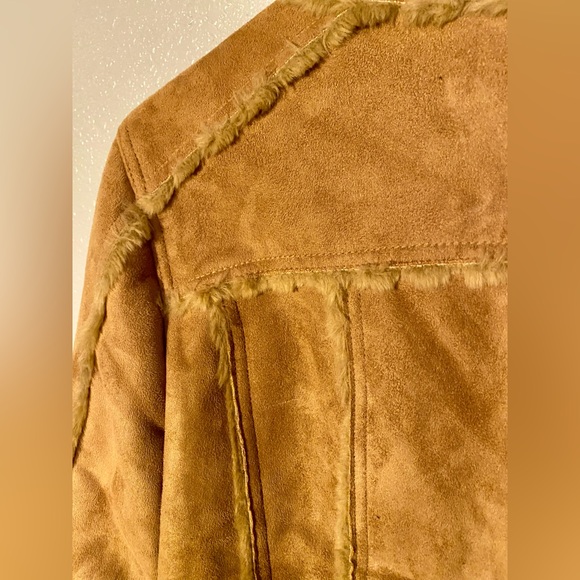 Calvin Klein Fur-Lined Suede Jacket - Picture 3 of 5